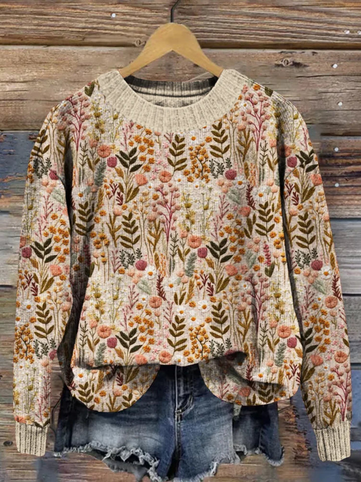 Nova™ – Comfortable Floral Sweater