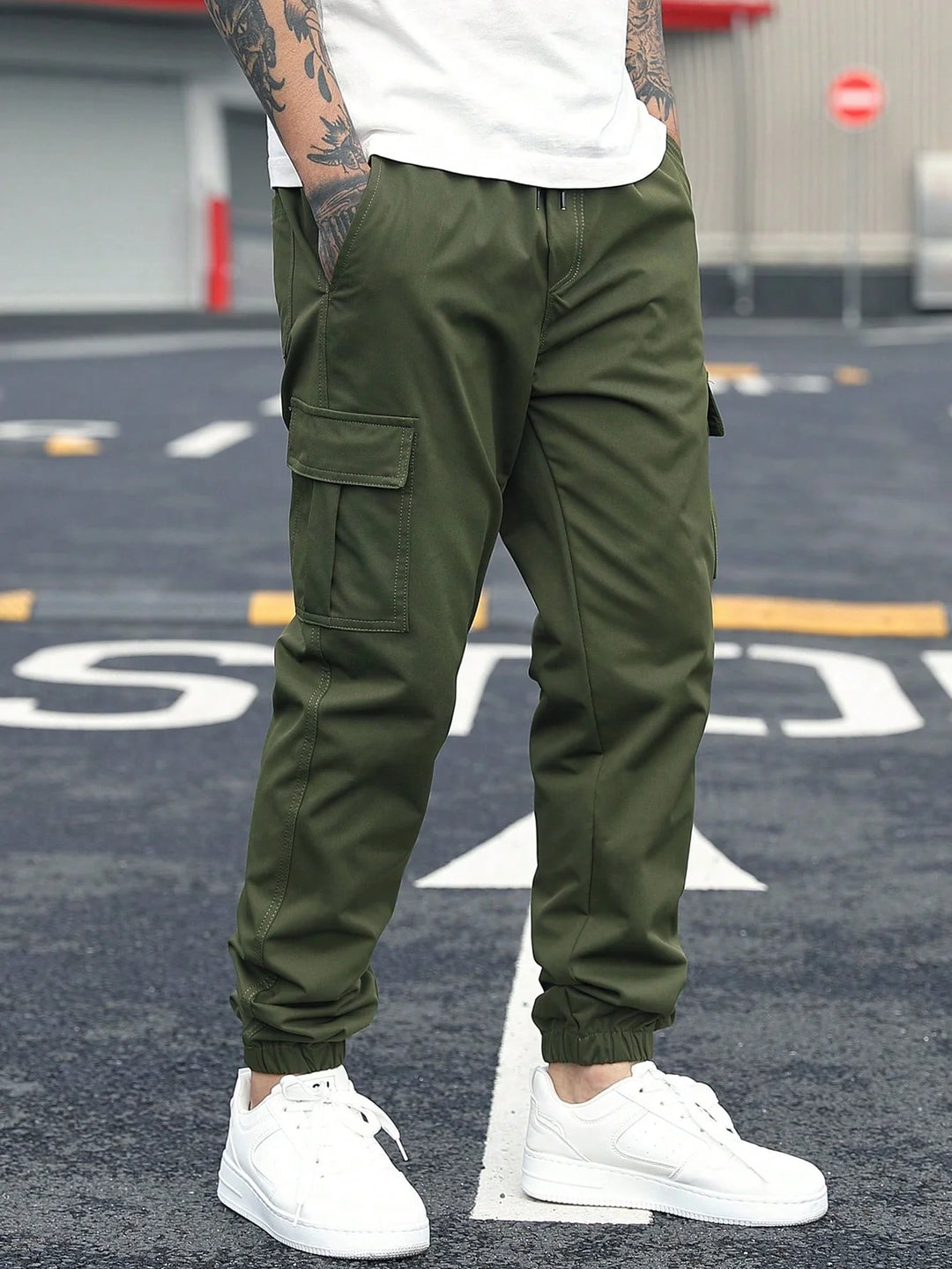 Xavier - Japanese Style Tapered Cargo Trousers