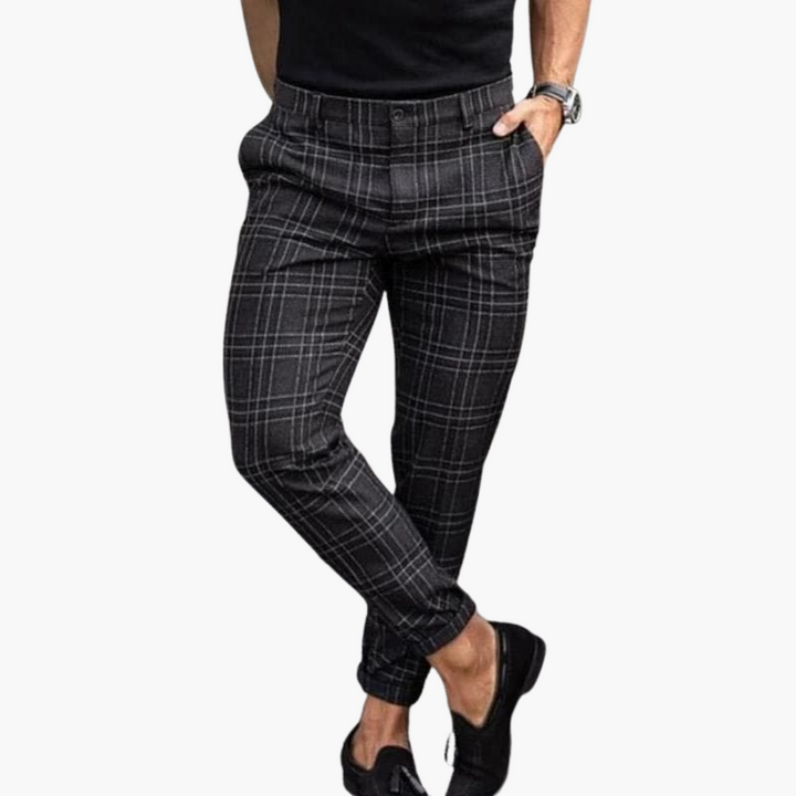 Roy - Checkered Chinos for Men