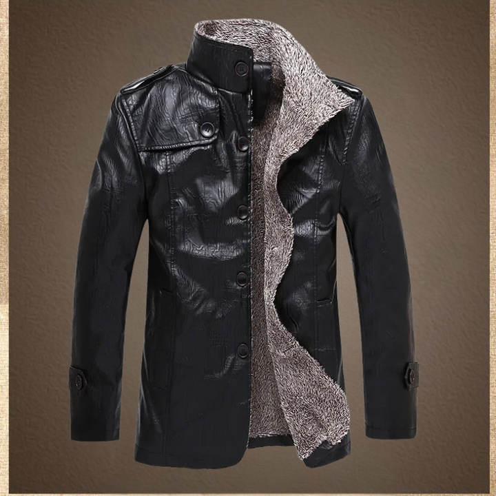 Tatum™ | Faux Leather Jacket with Fleece Lining