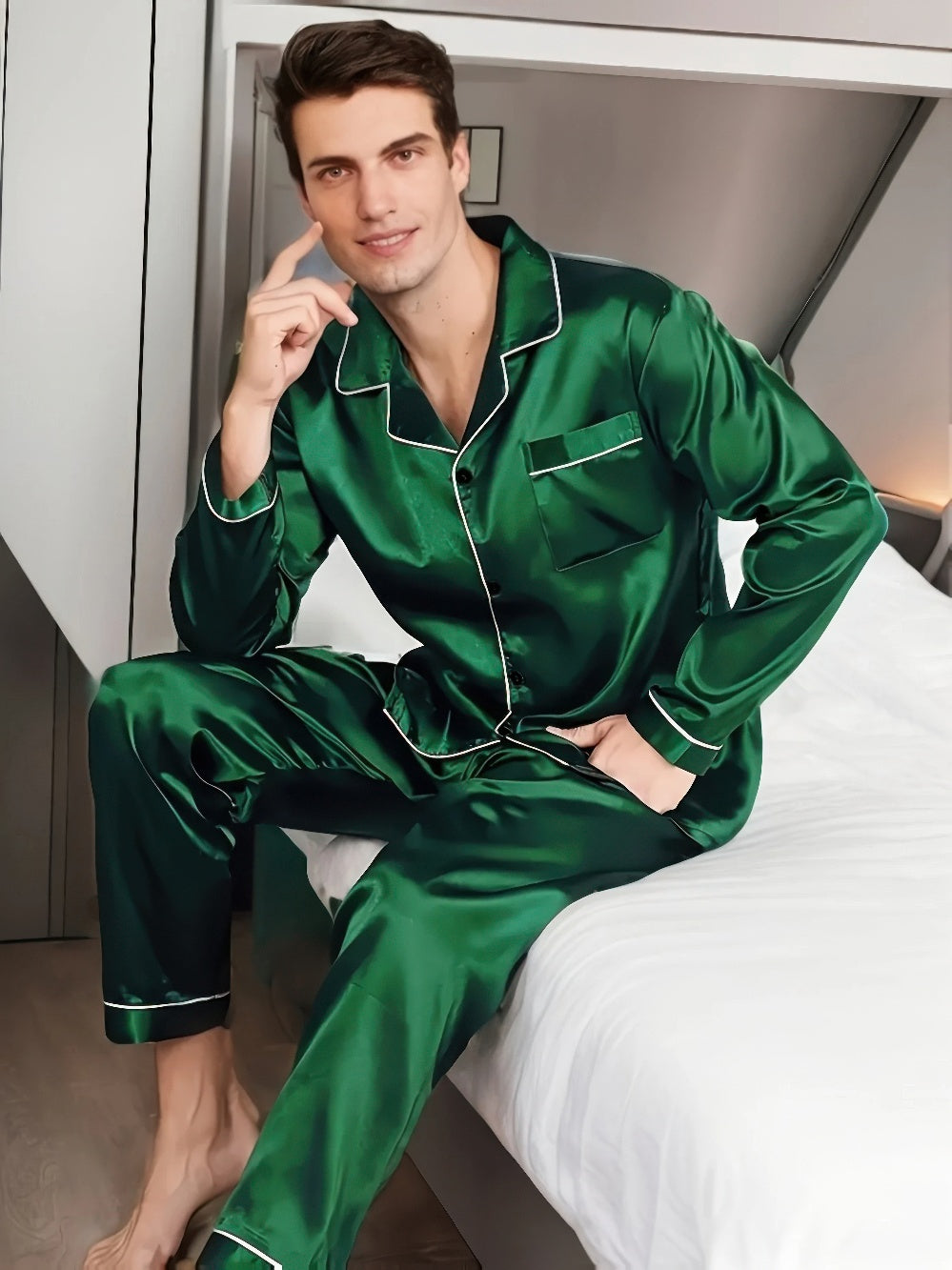 Mario™ | Luxurious Silk Pajama Set