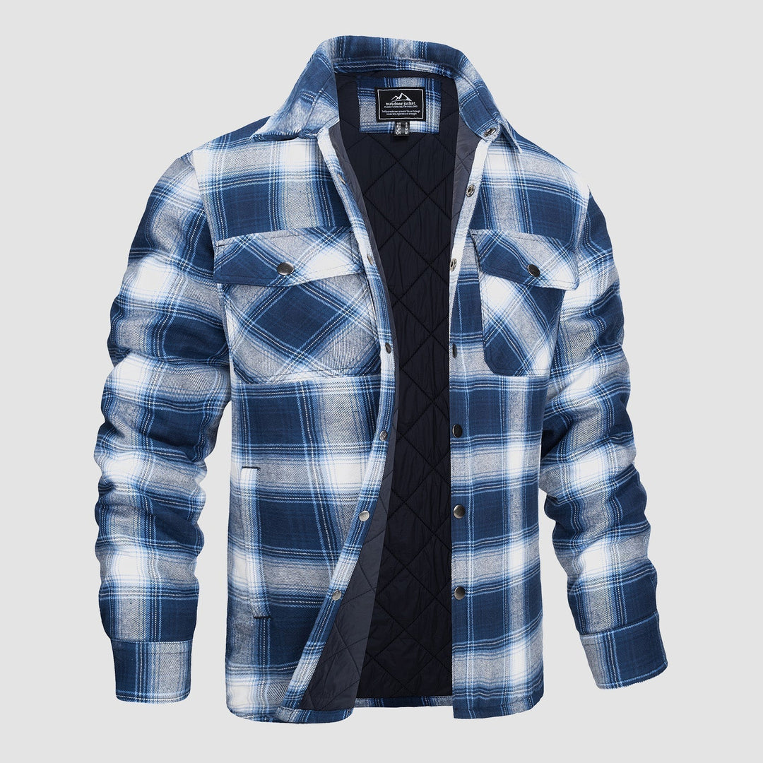 Versatile Checked Bomber Jacket