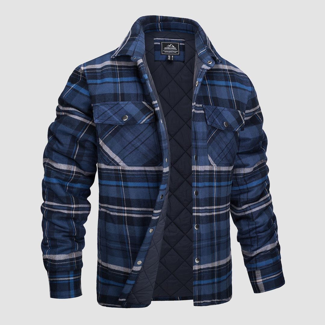 Versatile Checked Bomber Jacket