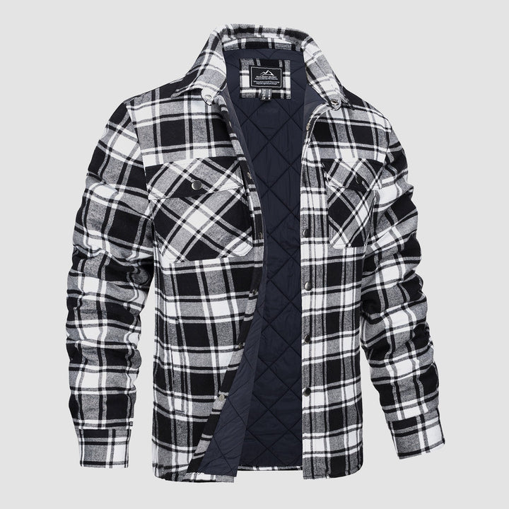 Versatile Checked Bomber Jacket