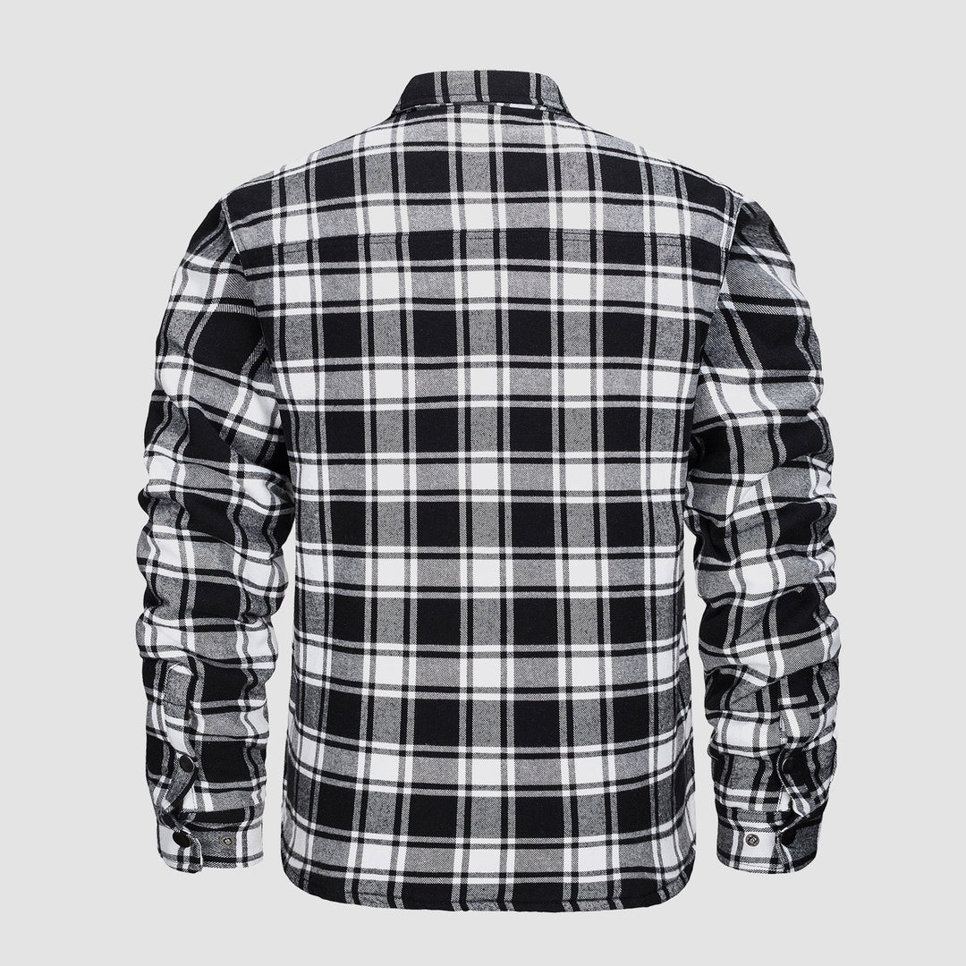 Versatile Checked Bomber Jacket