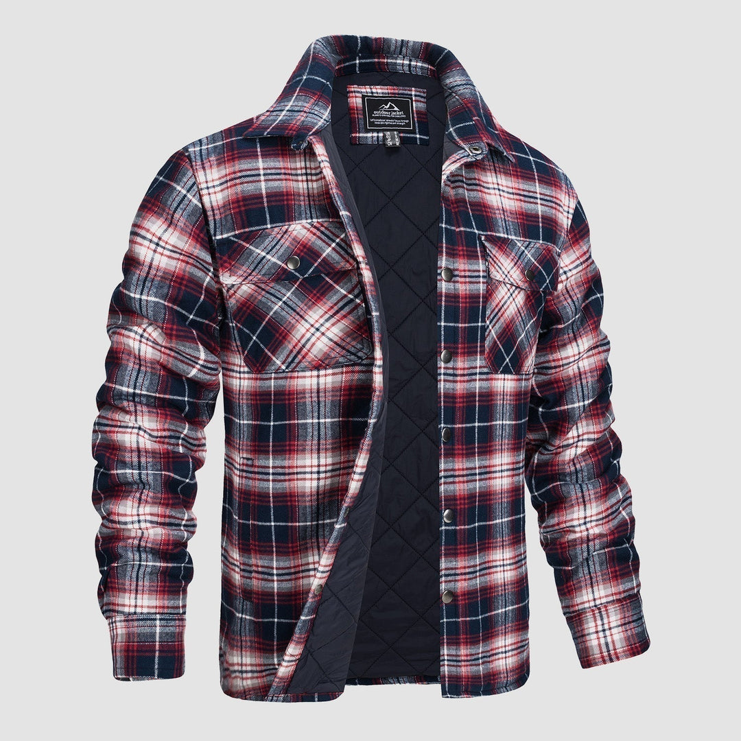 Versatile Checked Bomber Jacket