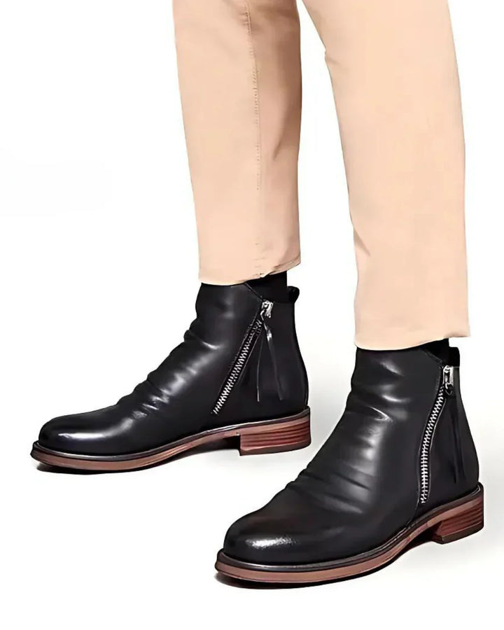 Leonardo™ - Side Zip Leather Ankle Boots