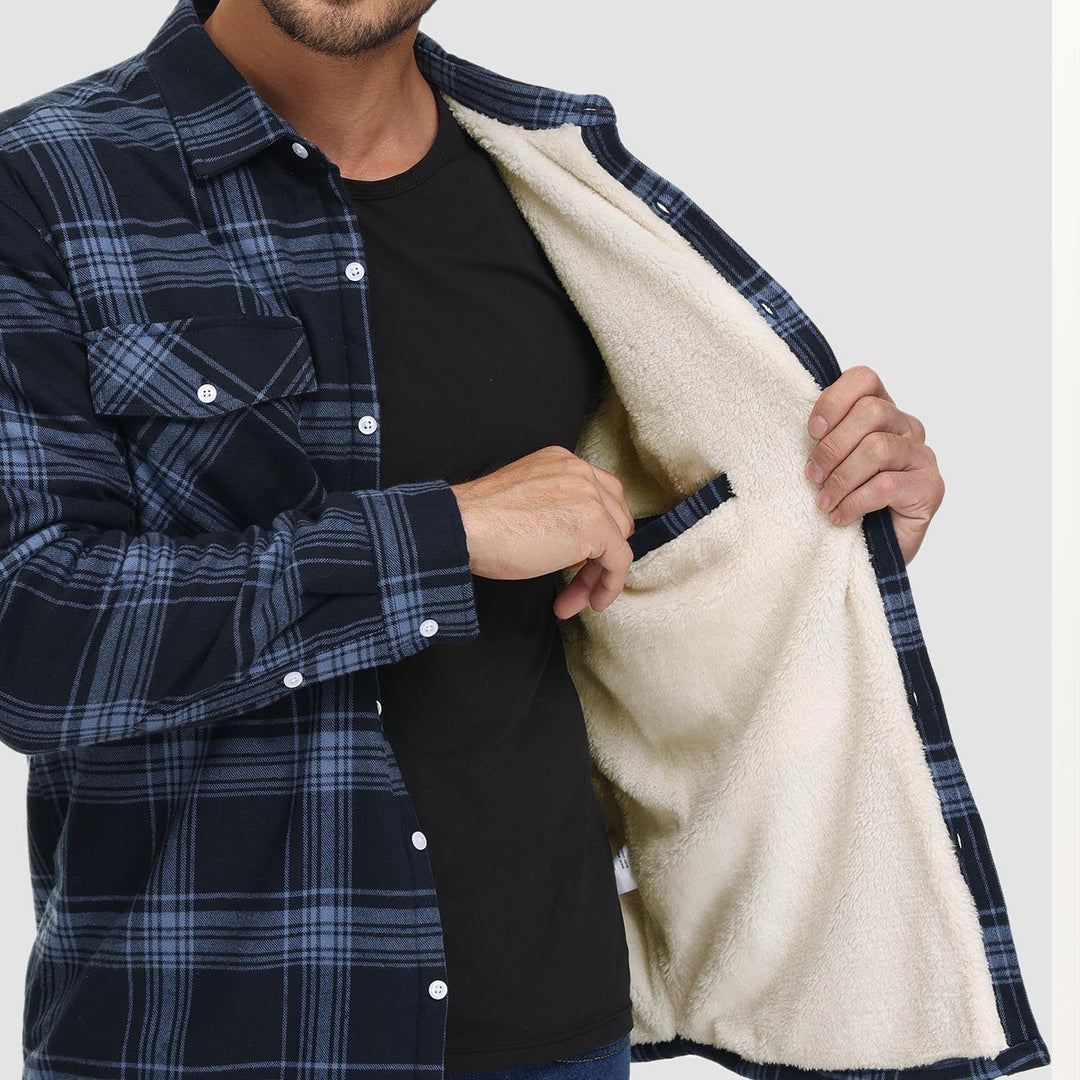 Klaus | Lined plaid shirt jacket