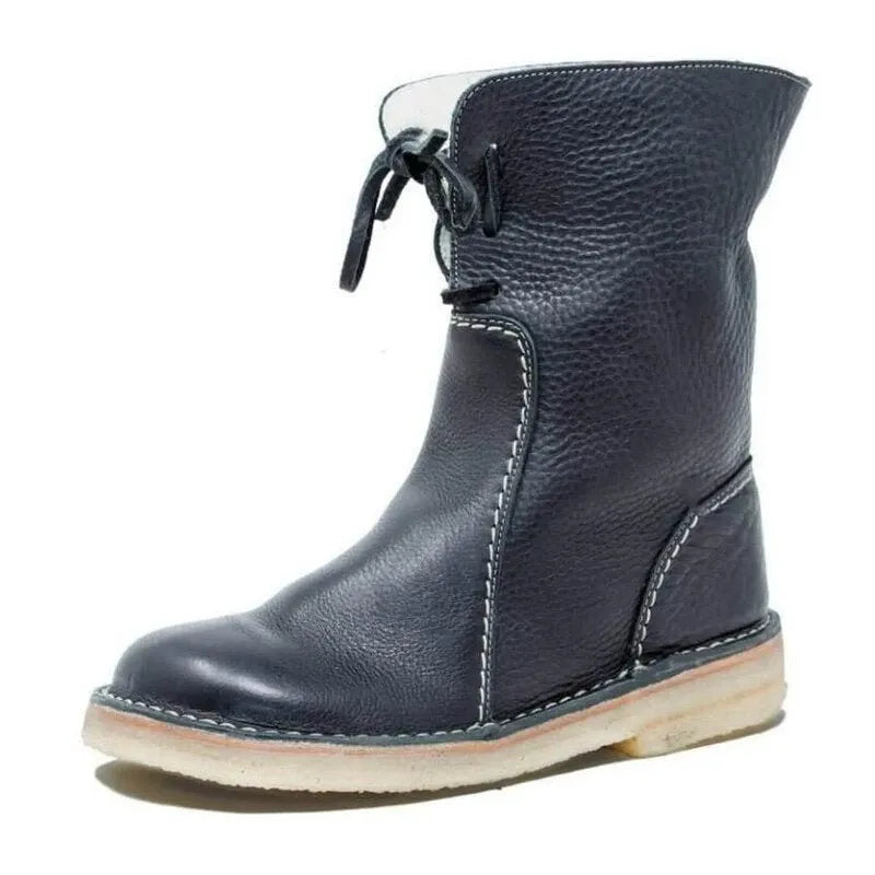 Charlot™ - Leather Boots with Wool Lining