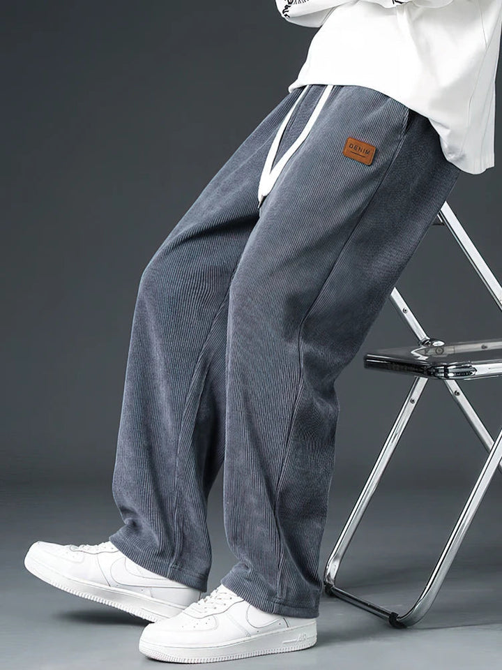 Echelon - Straight Leg Corduroy Trousers