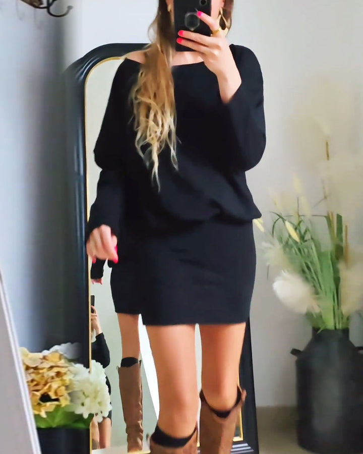 Anaïs™ Long Sleeve Black Dress