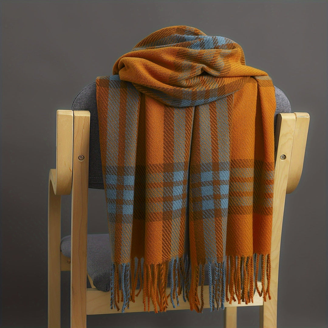 Pure Cashmere Plaid Scarf