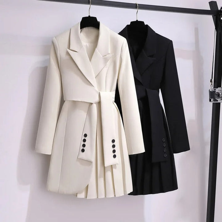 Louisa™ -  Elegant Coat with Pleated Details