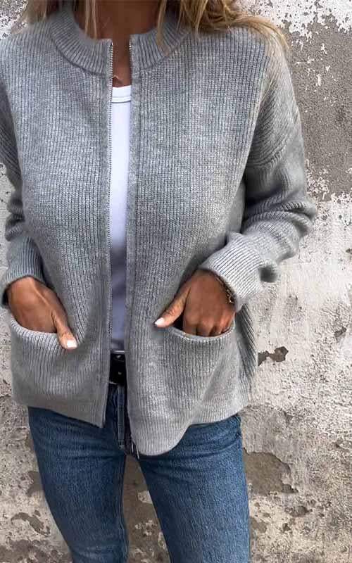 Marcia™ - Cozy zip-up cardigan