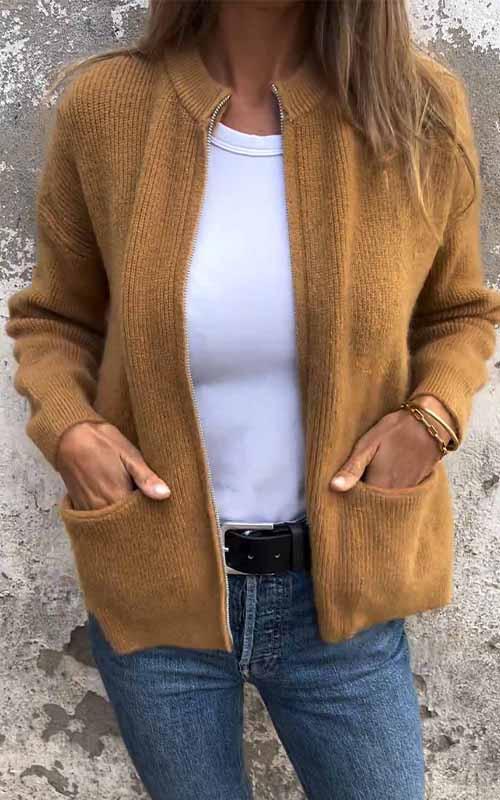 Marcia™ - Cozy zip-up cardigan